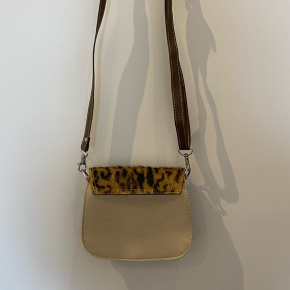 Fuzzy leopard print shoulder strap bag - Picture 5 of 5